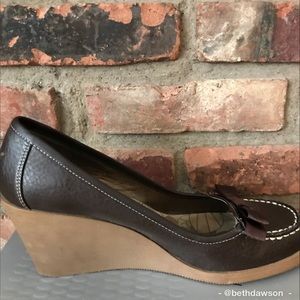 🆕70s Brown Wedge Shoes Size 10